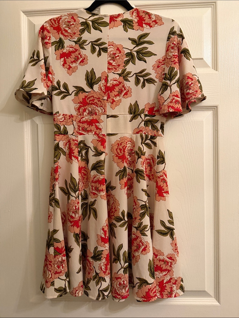 Show Me Your MuMu Cream Mini Dress with Roses Floral Print - Picture 4 of 6